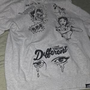 💫Gray Graphic Hoodie And Sweats Set